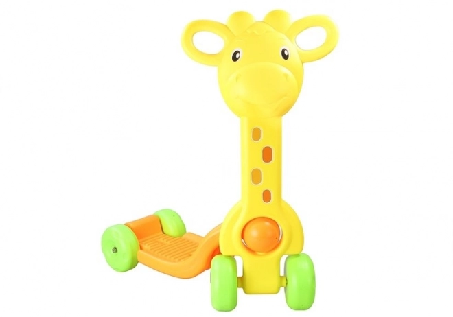 Kinderscooter Gelbe Giraffe mit Vier Rädern