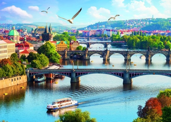 Schöner Blick auf Prag