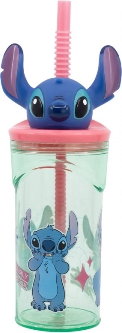 STOR Trinkflasche mit Strohhalm Stitch 360 ml