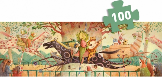 Panorama Puzzle DJECO Wunderbare Fahrt 100 Teile