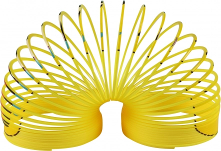 Magische Feder mit Smiley – gelbe Antistress-Spirale