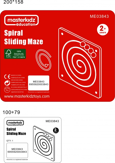 Masterkidz Spirallabyrinth Wandtafel Montessori