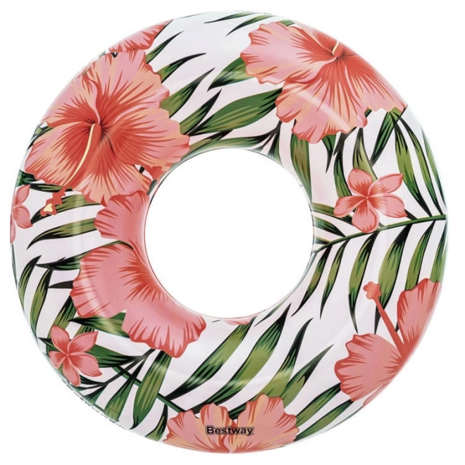 Doppelseitiger Schwimmring Bestway Tropical Palms – Rosa