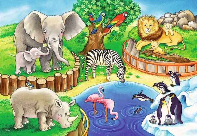 Ravensburger Zoo-Tiere Puzzle 2 in 1