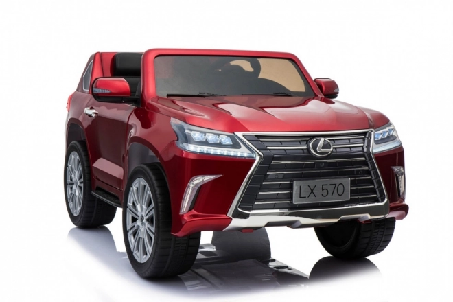 Lexus LX570 Lackiertes Auto für 2 Kinder Rot + Fernbedienung + EVA Räder + MP3 LED Radio