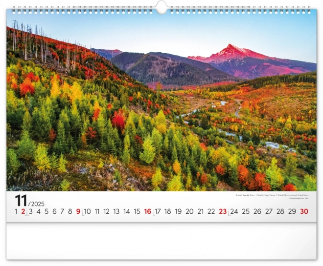 Notique Wandkalender Magische Tatra 2025, 48 x 33 cm