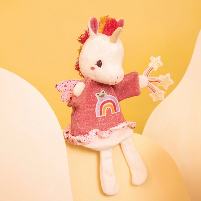 Handpuppe Einhorn Lena
