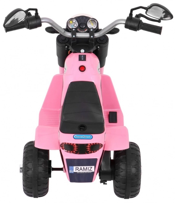 MiniBike für Kinder mit Akku - Rosa mit Sounds und LED-Lichtern