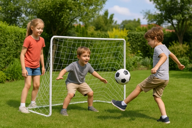 Zwei Fußballtore mit Fußballnetz 180x122cm ECOTOYS