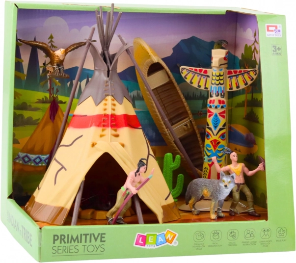 Indianer-Set mit Figuren und Tipi