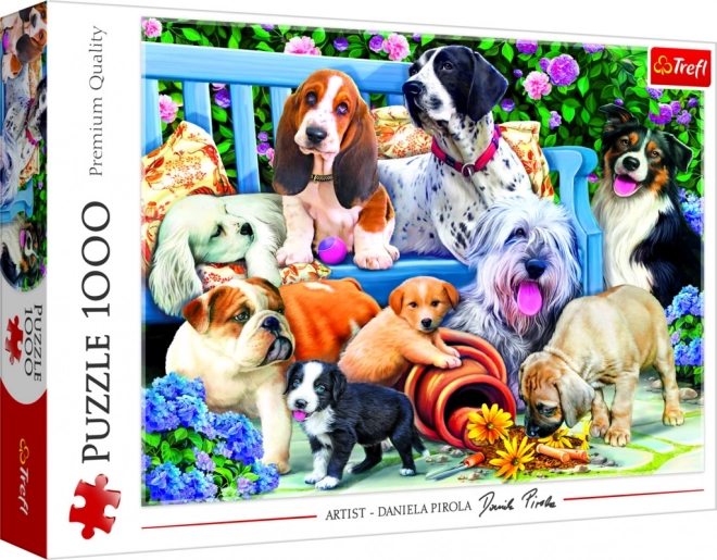 TrefL Puzzle Hunde im Garten 1000 Teile