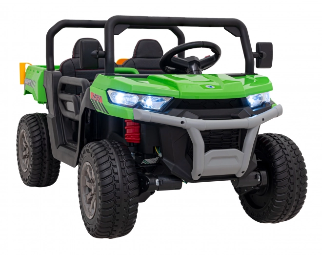 Auto Pick-Up Speed 900 pro Kinder Grün + 4x4 Antrieb + bewegliche Pumpe + Kofferraum + Fernsteuerung + Schaufel + LED Audio