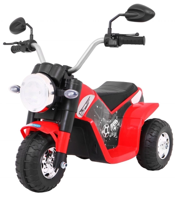 Kinder Elektro-Motorrad MiniBike Weiß mit LED-Lichtern und Sounds – rot