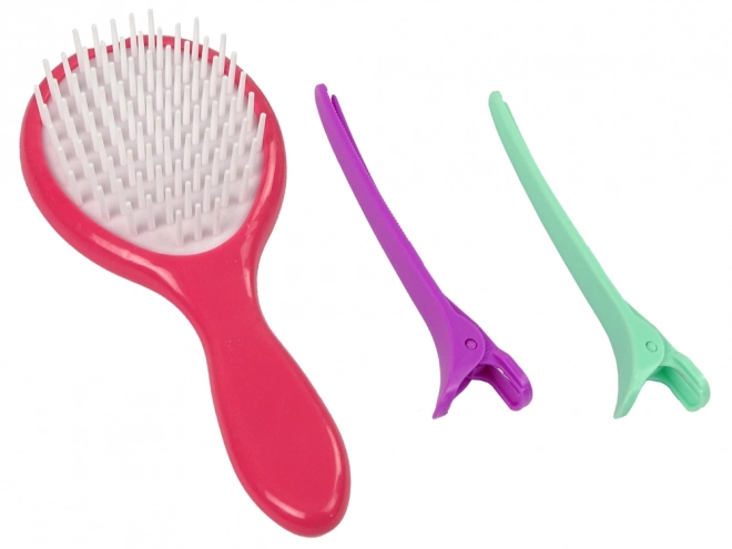 Haarfärbeset mit Glätteisen und Strähnchen in 6 Farben