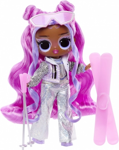 Skifahren und Snowboarden mit Farbwechsel