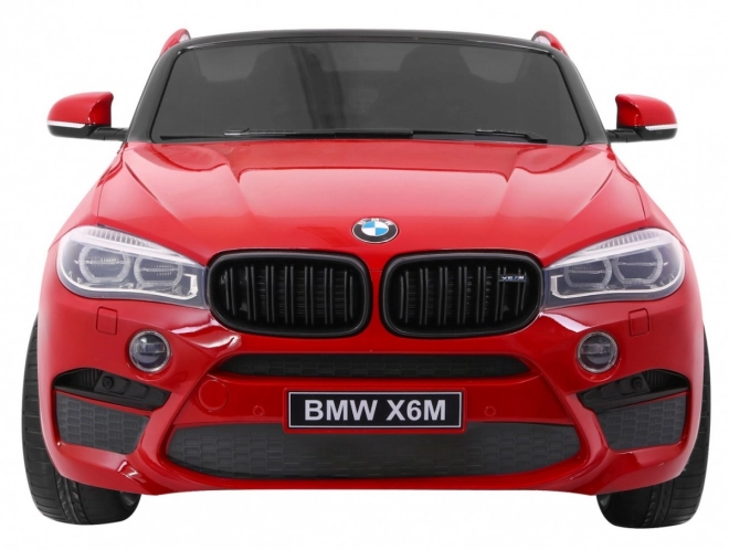 BMW X6M XXL pro 2 Kinder Rot Lack + Fernbedienung + Ökoleder + Sicherheitsgurte + langsamer Start + MP3 + LED