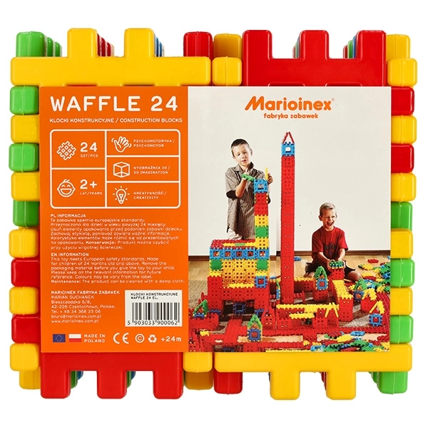 Konstruktionsspielzeug Waffle Steine 24er-Set