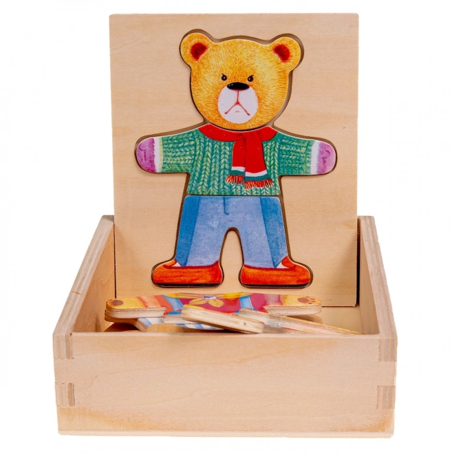 Holz-Puzzle Teddybär Junge