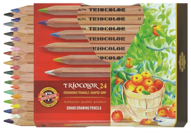 Trojhrannige Buntstifte Natur Triocolor 24 Stück