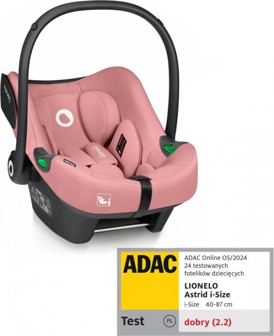 Kindersitz LIONELO Astrid i-Size rosa