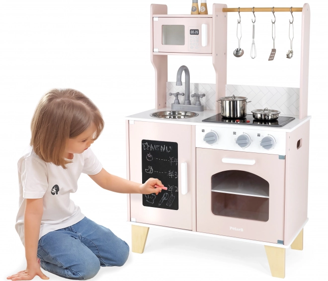Viga Polarb Holzspielküche mit Licht und Sound + Zubehör