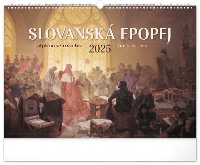 Notique Wandkalender Slawische Epoche – Alfons Mucha 2025