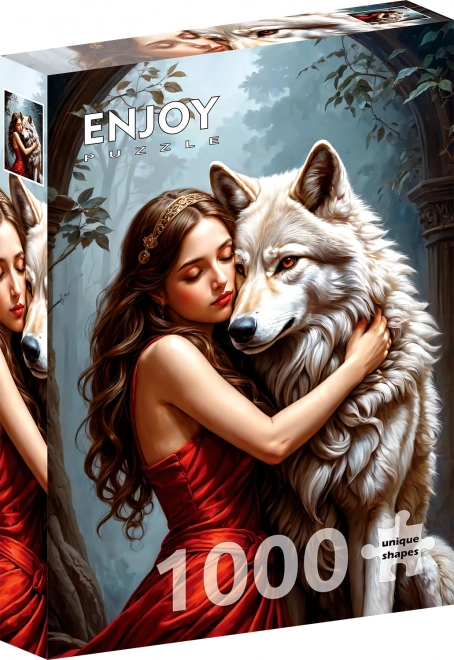 Enjoy puzzle Dame und Wolf 1000 Teile