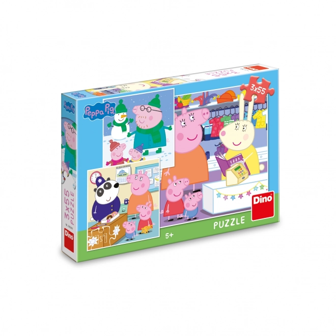 Puzzle Peppa Pig 3x55 Teile