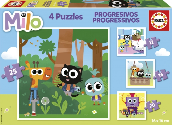 Educa Milo Puzzle Set verschiedene Schwierigkeitsgrade