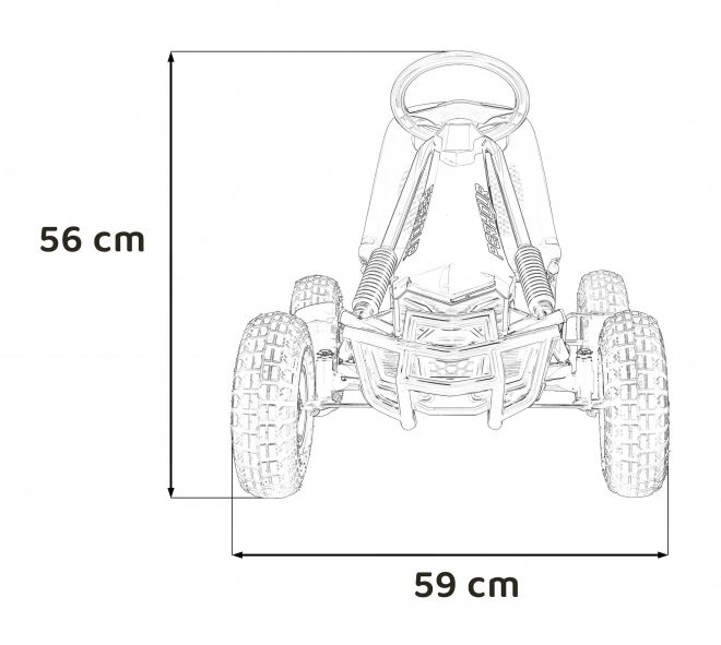 Gokart mit Pedalantrieb Blaue AIR PerHour für Kinder