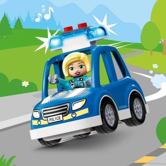Lego Duplo Polizeistation mit Hubschrauber