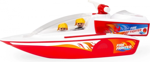 Feuerwehrboot mit Spritzfunktion und Boot Boaties mit Figuren