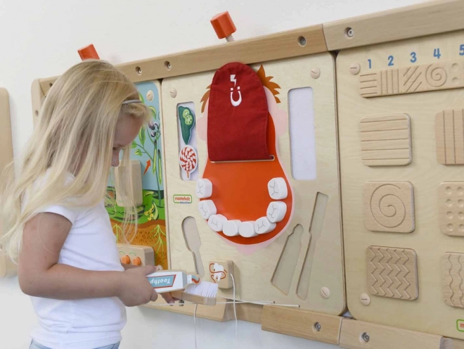Masterkidz Wand-Sensoriktafel Mundhygiene Montessori