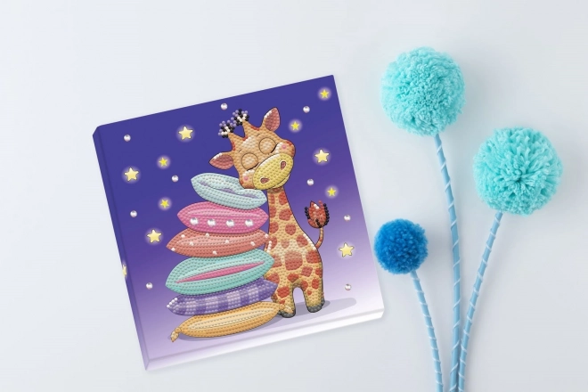 Mosaik mit Diamanten - Kissen mit Giraffe