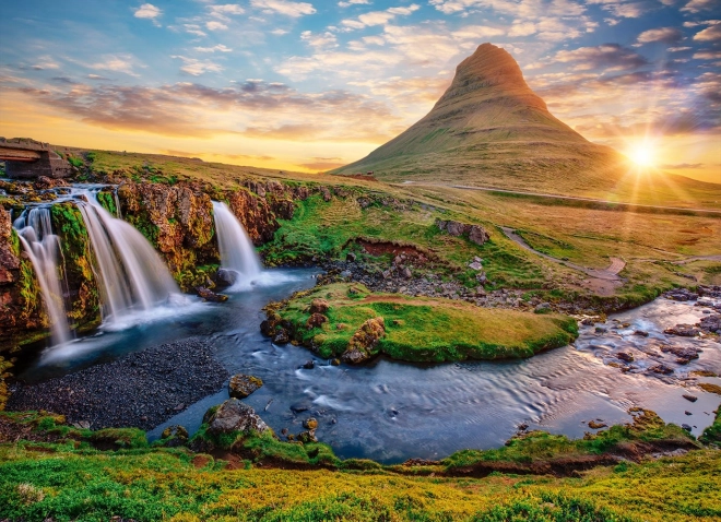 Bluebird Puzzle Kirkjufellsfoss Wasserfall Island 2000 Teile