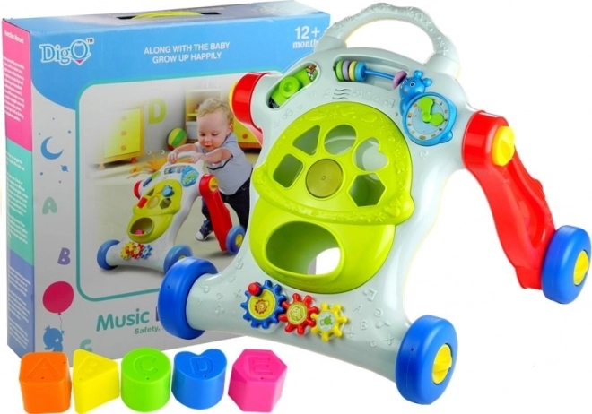Bunter Lernlaufwagen für Kinder mit Musik und Licht