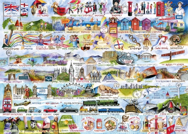 Puzzle Symbole des Vereinigten Königreichs 1000 Teile