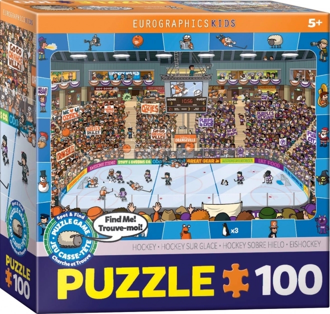 Eurographics Entdecke & Finde Puzzle Eishockey 100 Teile