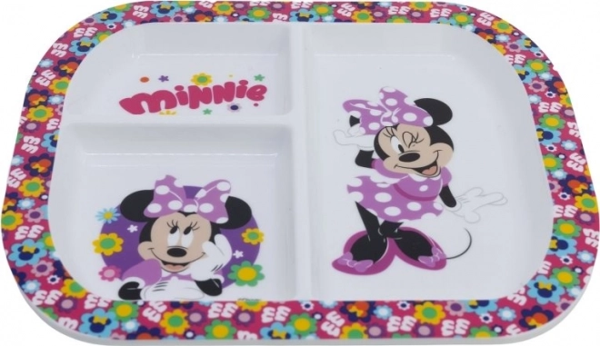 Rechteckiger Kinderteller mit Minnie-Motiv