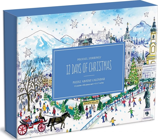 Galison Puzzle Adventskalender: 12 Weihnachtstage Puzzle
