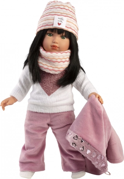 Realistische Puppe Llorens Greta mit weichem Stoffkörper 40 cm
