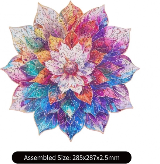 Holzpuzzle Blumenmandala