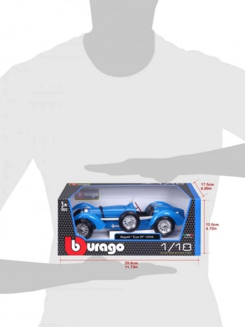 Bburago Bugatti Type 59 Modellauto Blau