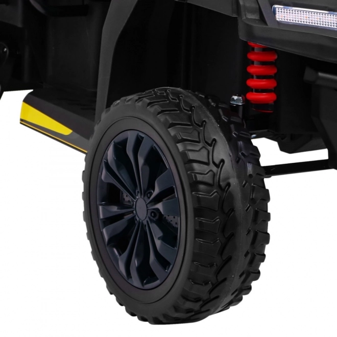 Auto Farmer Truck pro 2 Kinder Schwarz + Allradantrieb 4x4 + Fernbedienung + Kipper + Audio LED
