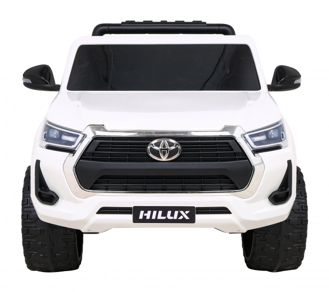 Toyota Hilux Batterie für Kinder Weiß + Antrieb 4x4 + Fernbedienung + 2 Gepäckträger + Radio MP3 + LED-Leuchte