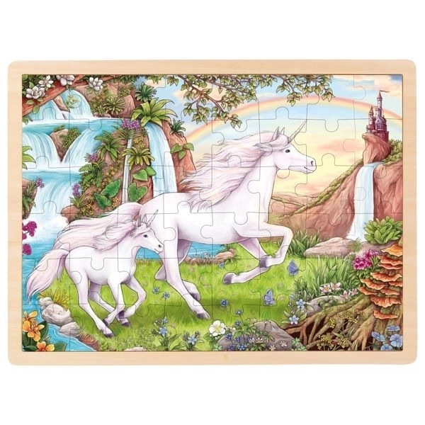 GOKI Holz-Puzzle Einhorn 48 Teile