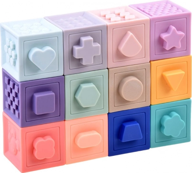 Satz weicher Gummiwürfel PIXINO mit Textur