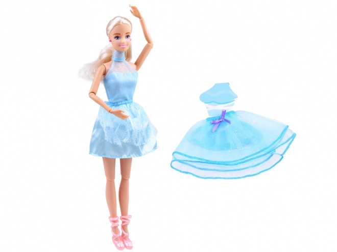 Anlily Ballerina Puppe in blauem Kleid