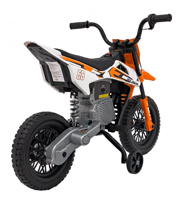 Kinderfahrt auf dem Motorrad PANTONE 361C Orange mit EVA-Rädern und Audiopanel