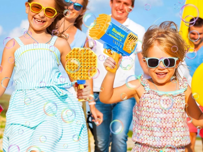 Seifenblasenpistole Set Licht + Flüssigkeit für Kinder ZA4976